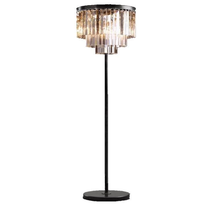 Eaton Crystal Floor Lamp Clear