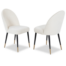 Load image into Gallery viewer, Alfa Dining Chair Cooper Bouclé Cream Set of 2