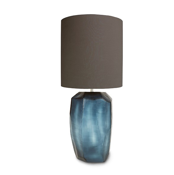 Tall Cubistic Table Lamp Indigo/ Ocean Blue