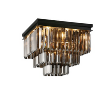 Load image into Gallery viewer, Sloane Smokey Crystal Ceiling Light