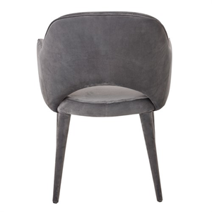 Dining Chair Grey Velvet w/ Arms