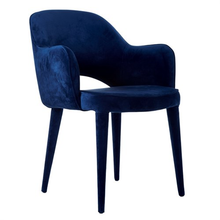 Indlæs billede til gallerivisning Dining Chair Blue Velvet