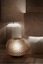 Load image into Gallery viewer, Round Cubistic Table Lamp Opal